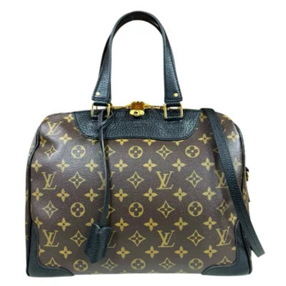 Louis Vuitton Retiro Monogram Shoulder Bag Canvas Brown